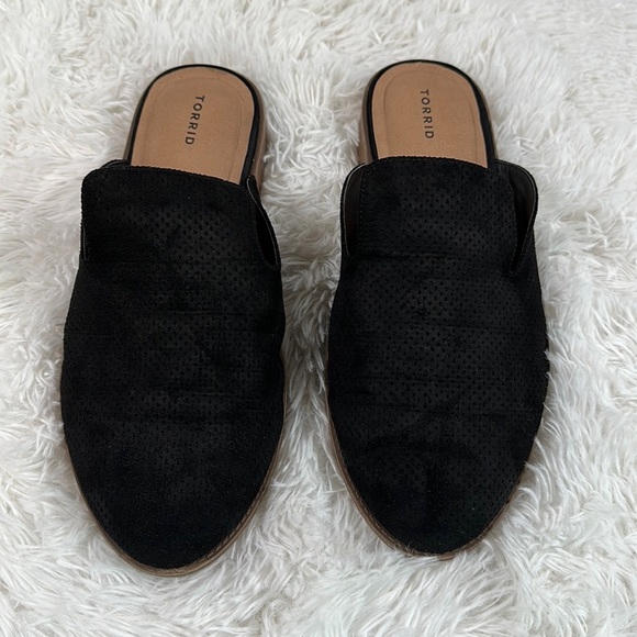 Torrid Black Heeled Loafer Slip on Shoes - Picture 1 of 6